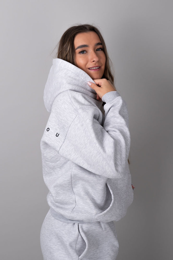 Ease hoodie grey-side view