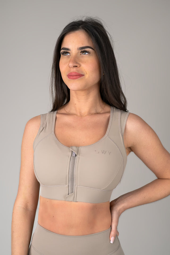 High support bra Taupe