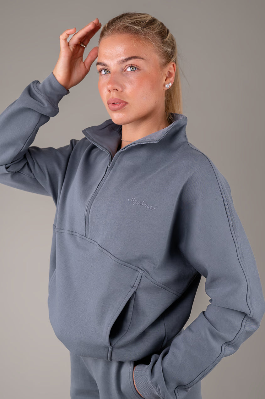 Effort 2.0 mikina na polovičný zips, Chalk Blue