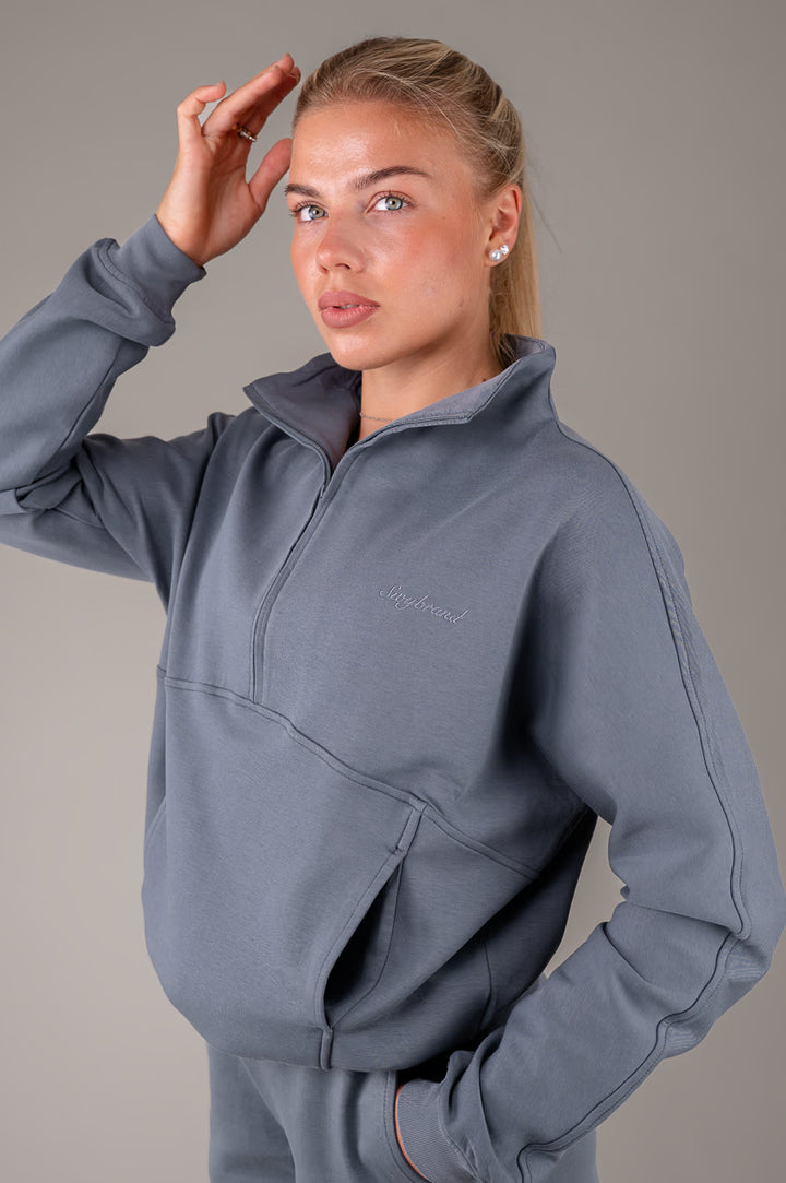 Effort 2.0 mikina na polovičný zips, Chalk Blue
