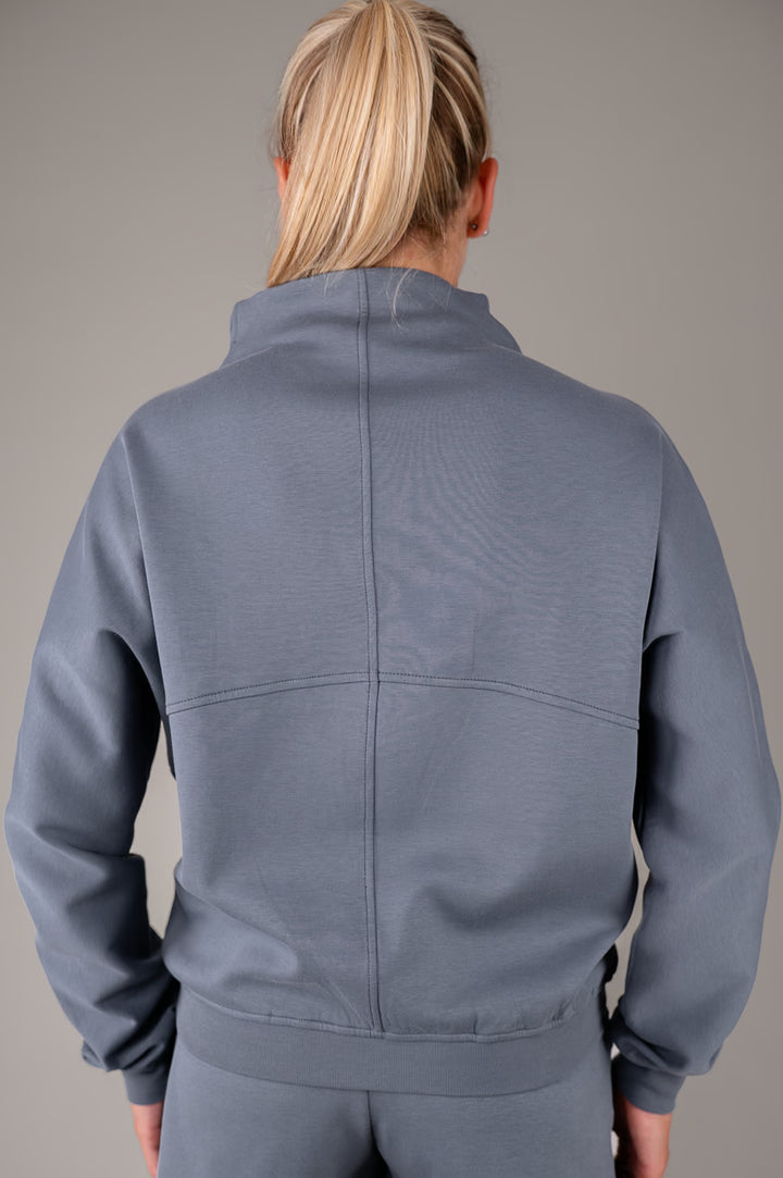 Effort 2.0 mikina na polovičný zips, Chalk Blue