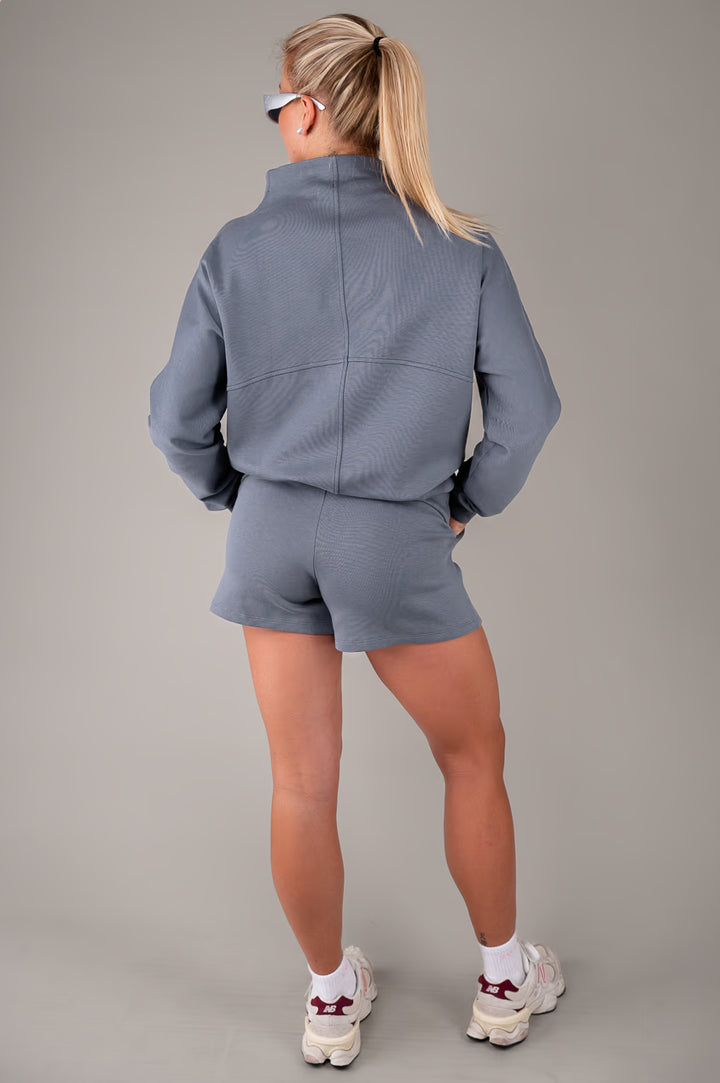 Effort 2.0 mikina na polovičný zips, Chalk Blue