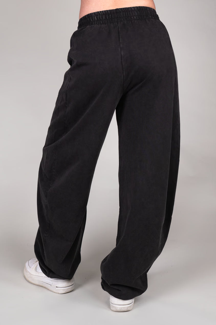 Washed Black Balloon pants back view